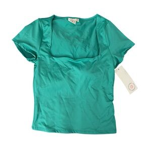NWT Live in the Moment • Square Neck Short Sleeve Top
